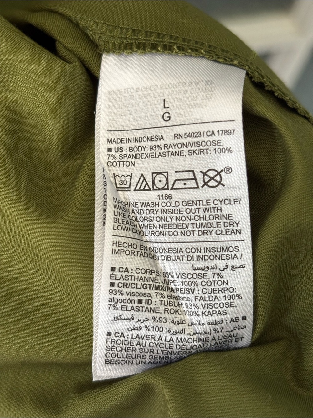 Old Navy Fit & Flare Combination Midi Dress Nori Seaweed L - Picture 5 of 6